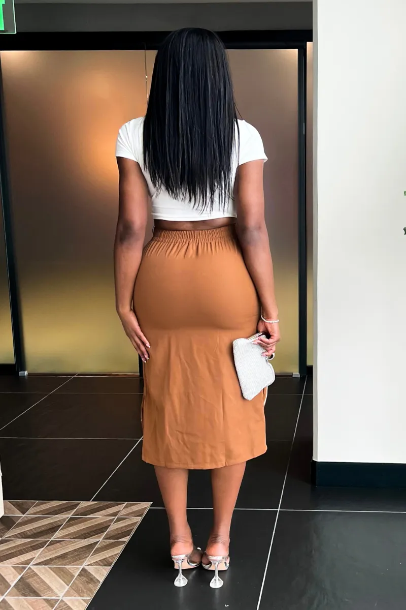 MOCHA VACATION CARGO | SKIRT