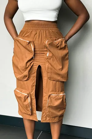 MOCHA VACATION CARGO | SKIRT