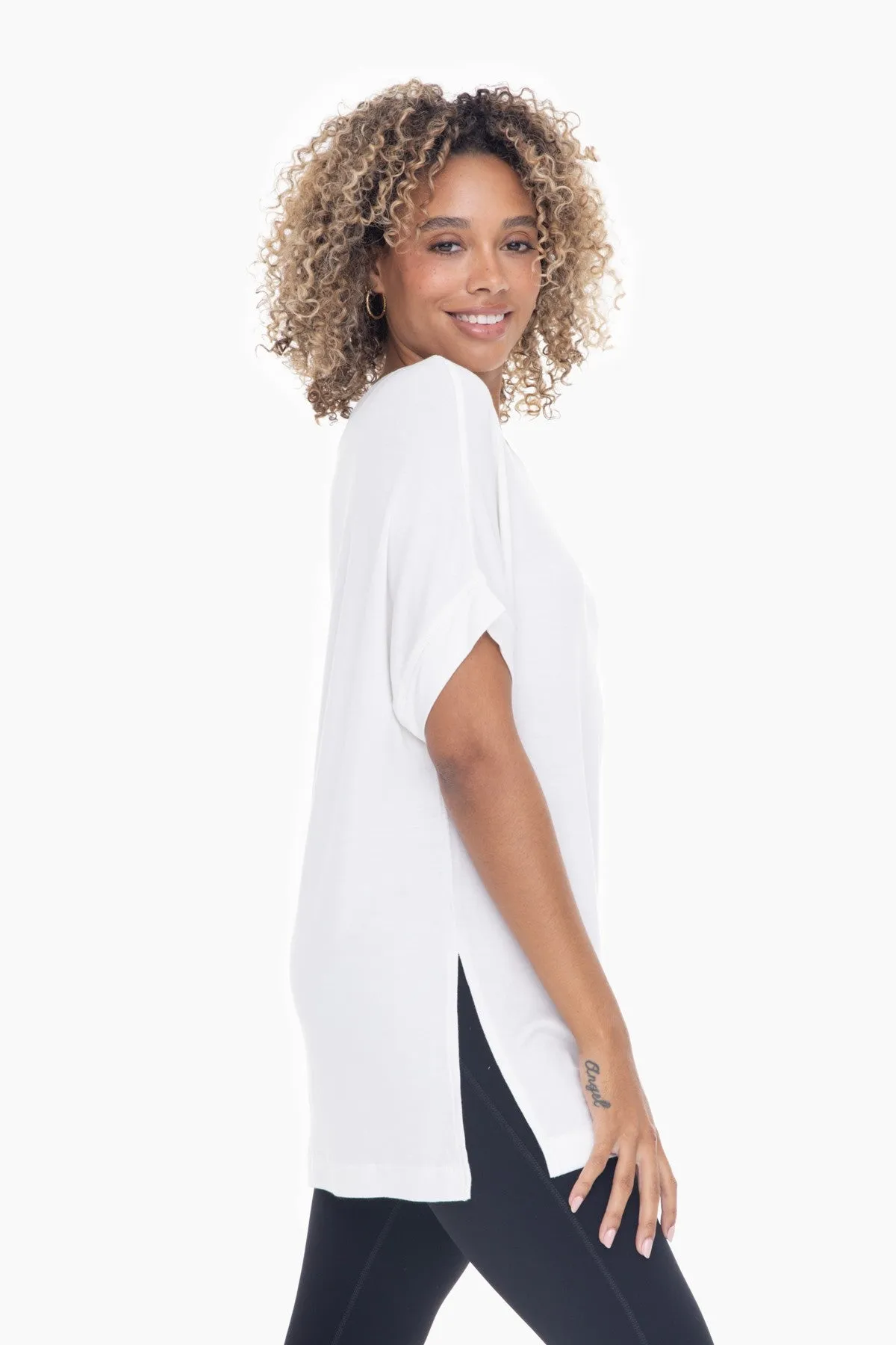 MONO B Dolman Sleeve Oversized Tunic Tee - Final Sale