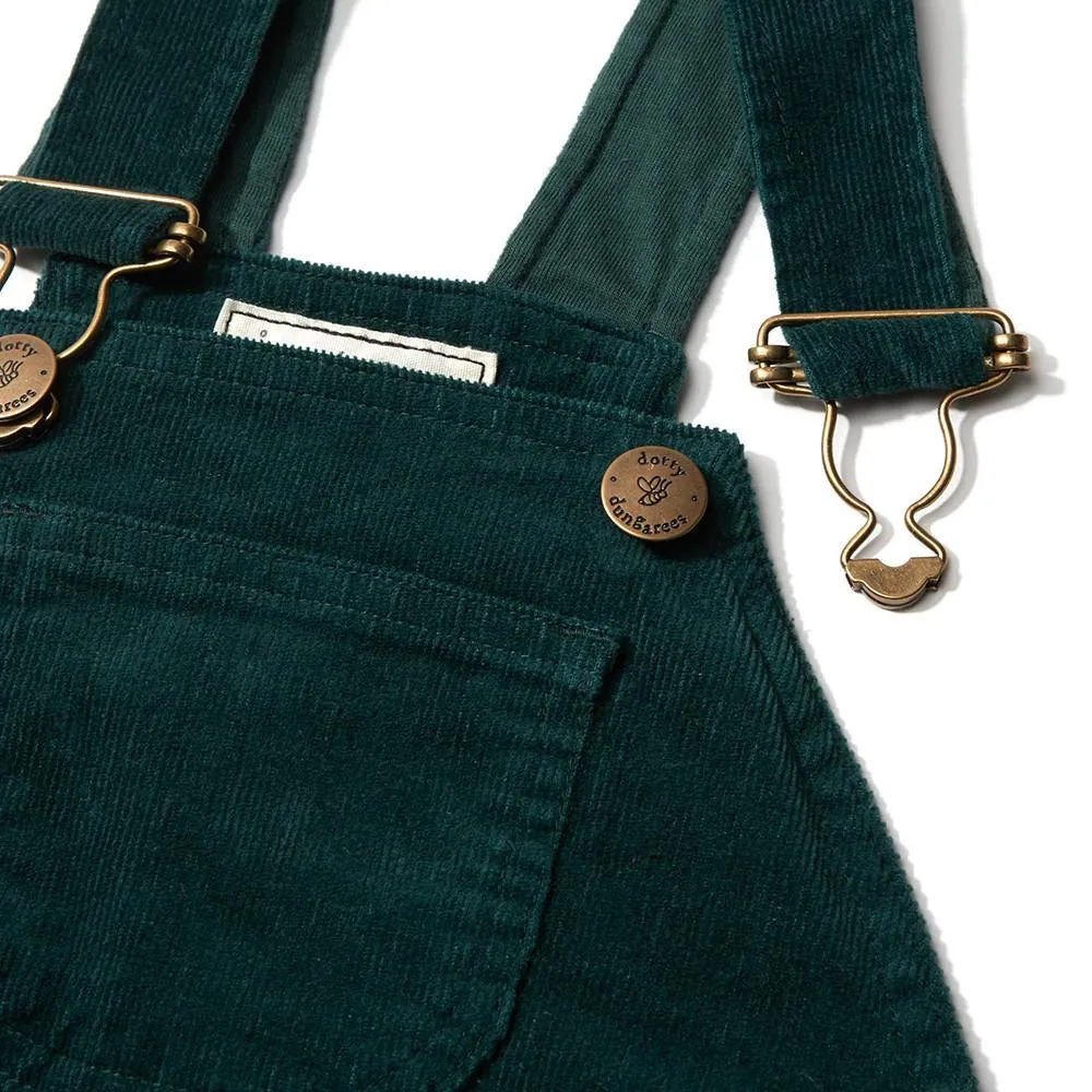 Moss Green Corduroy Dungarees