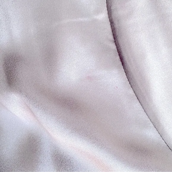 MULBERRY SILK WRAP PAJAMA TOP LONG SLEEVE BED JACKET Pewter Gray XL