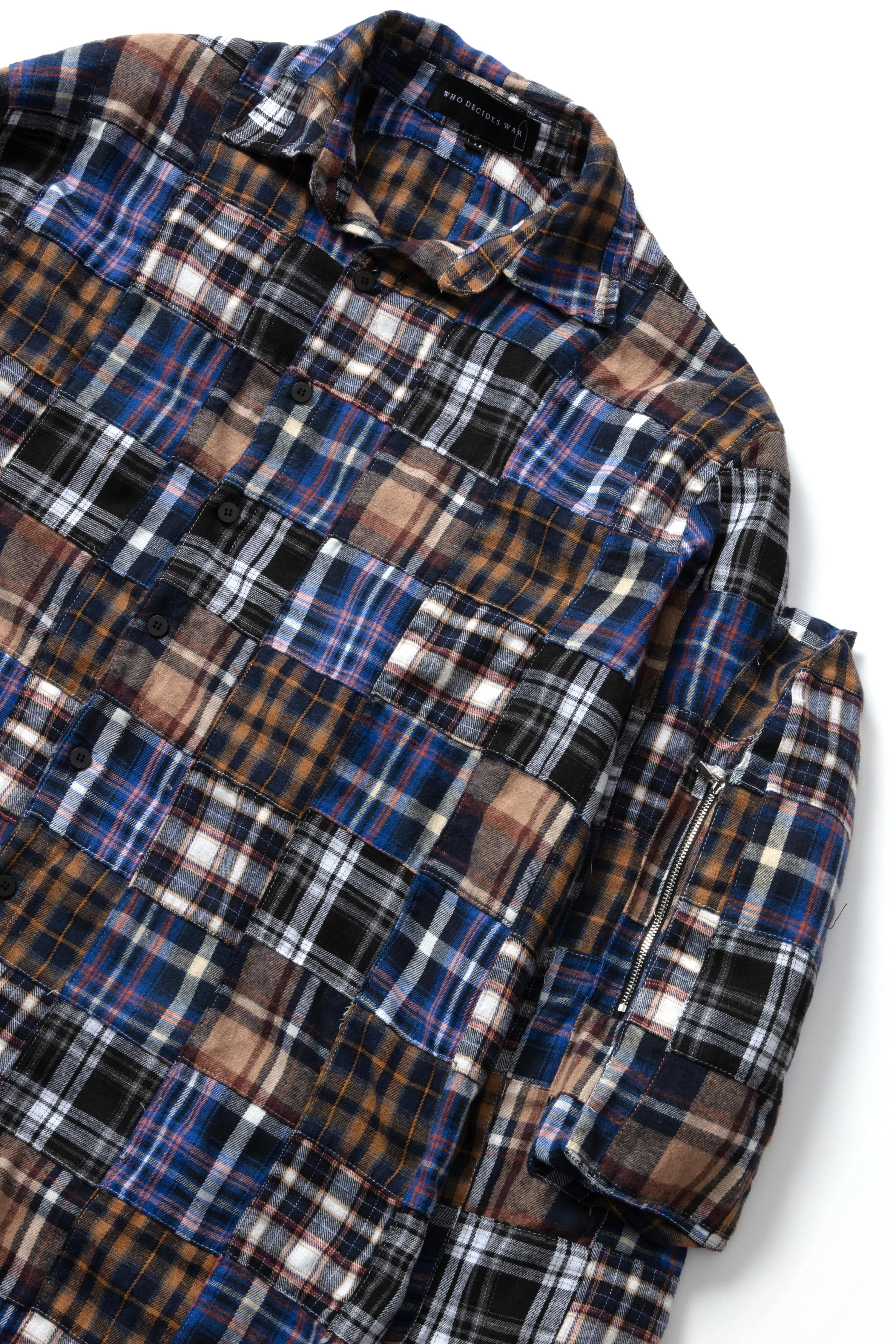 MULTI-PLAID POCKET FLANNEL