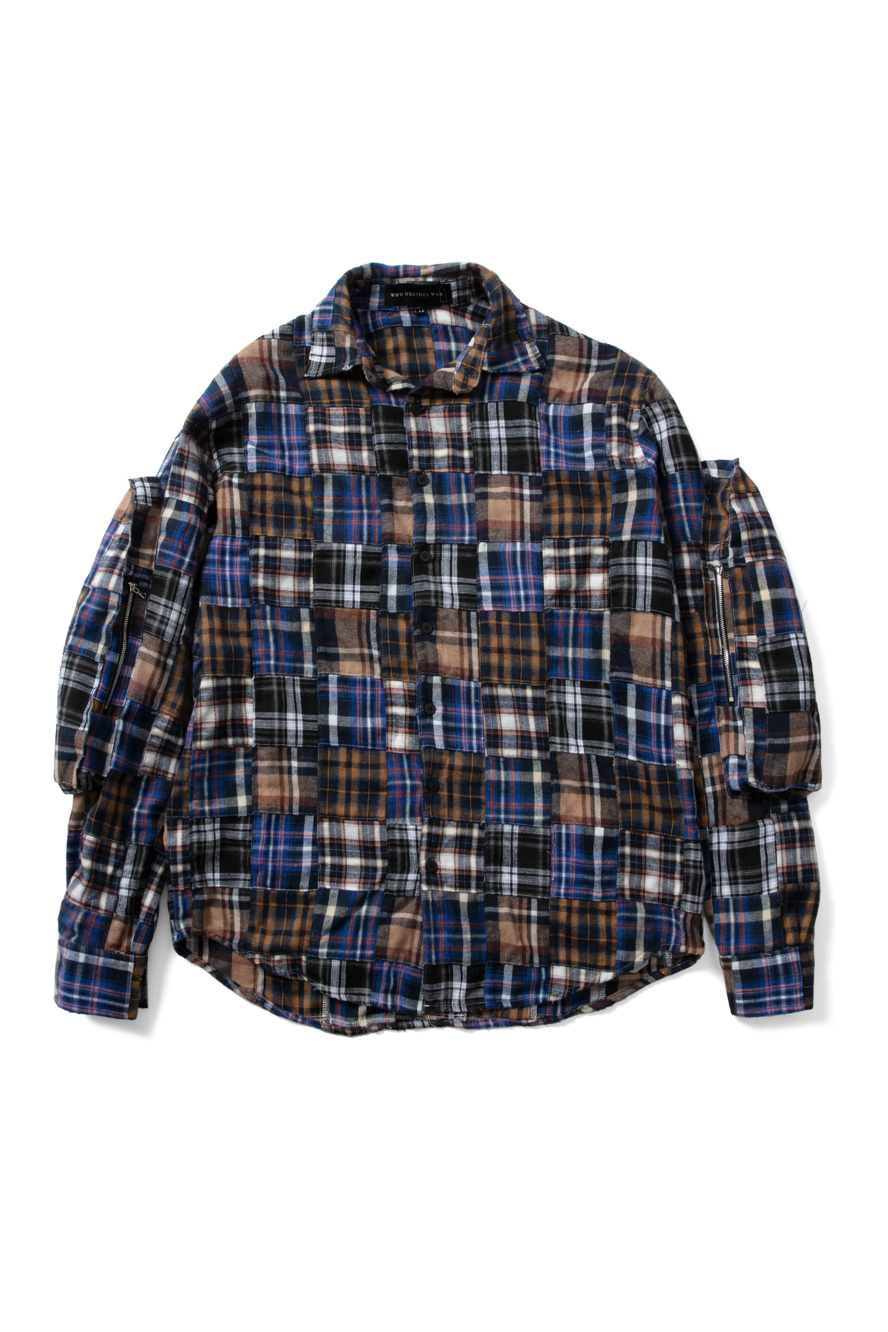 MULTI-PLAID POCKET FLANNEL