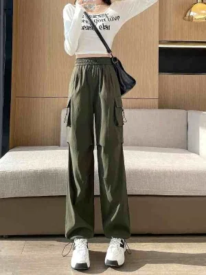 Multi Pocket Olive Cargo Pants