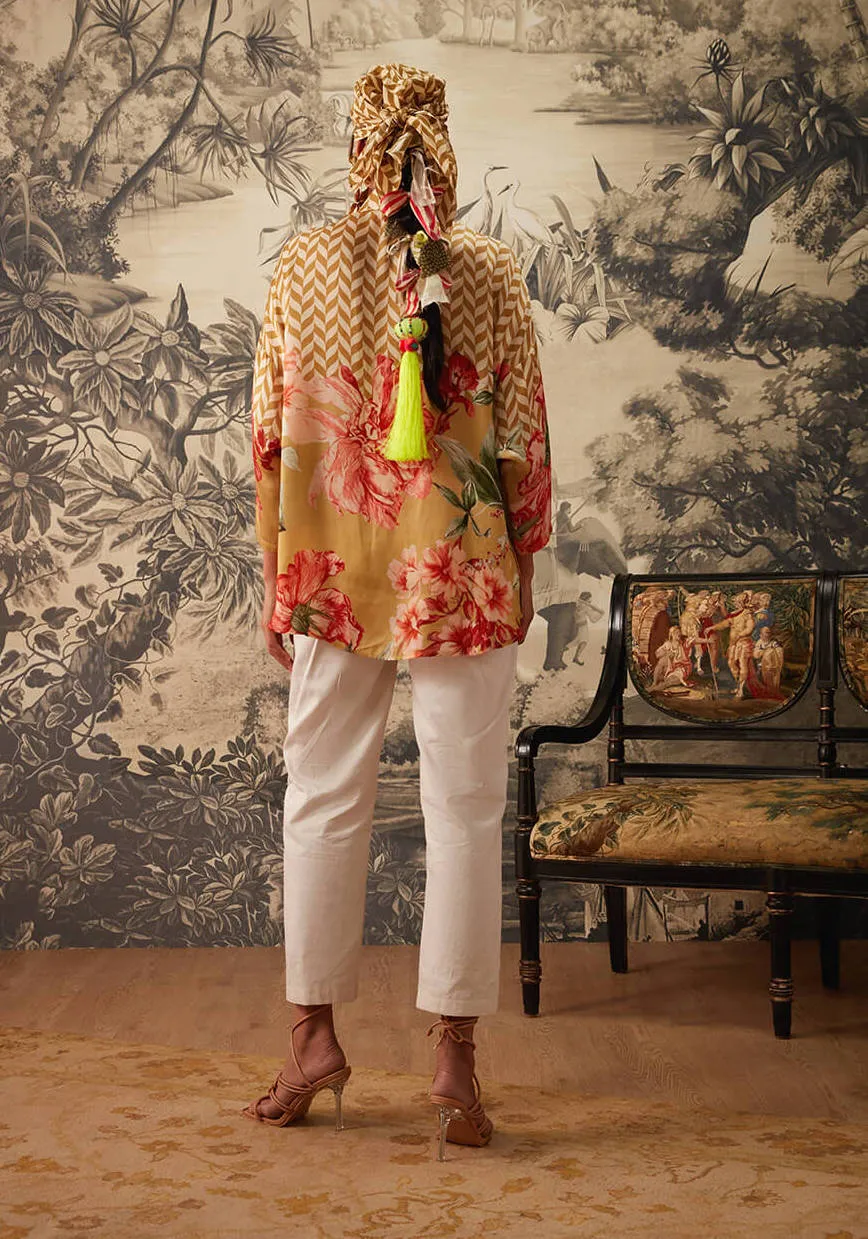 Mustard printed tunic and pant