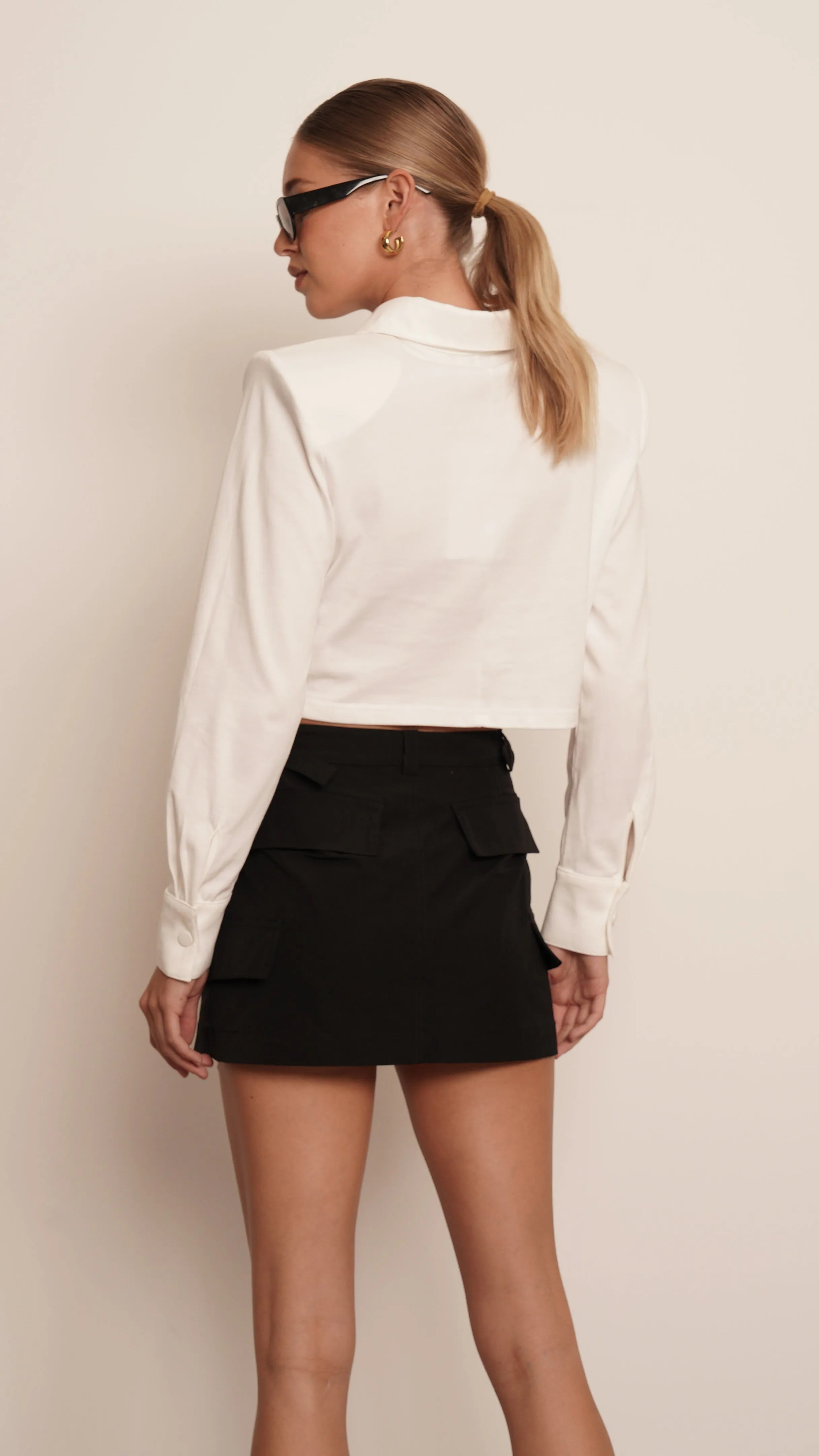 MYLA CARGO SKIRT - BLACK