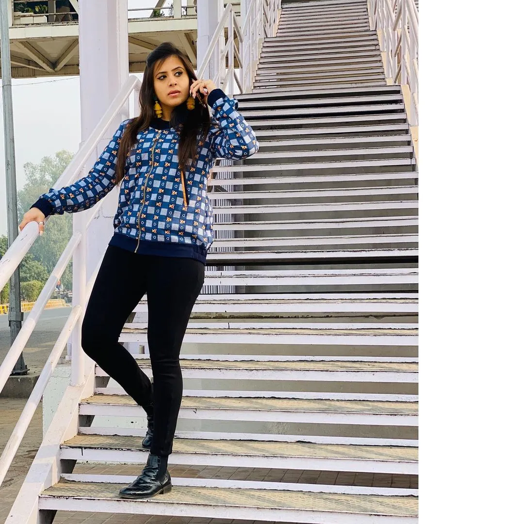 Navy Blue Bomber Jacket