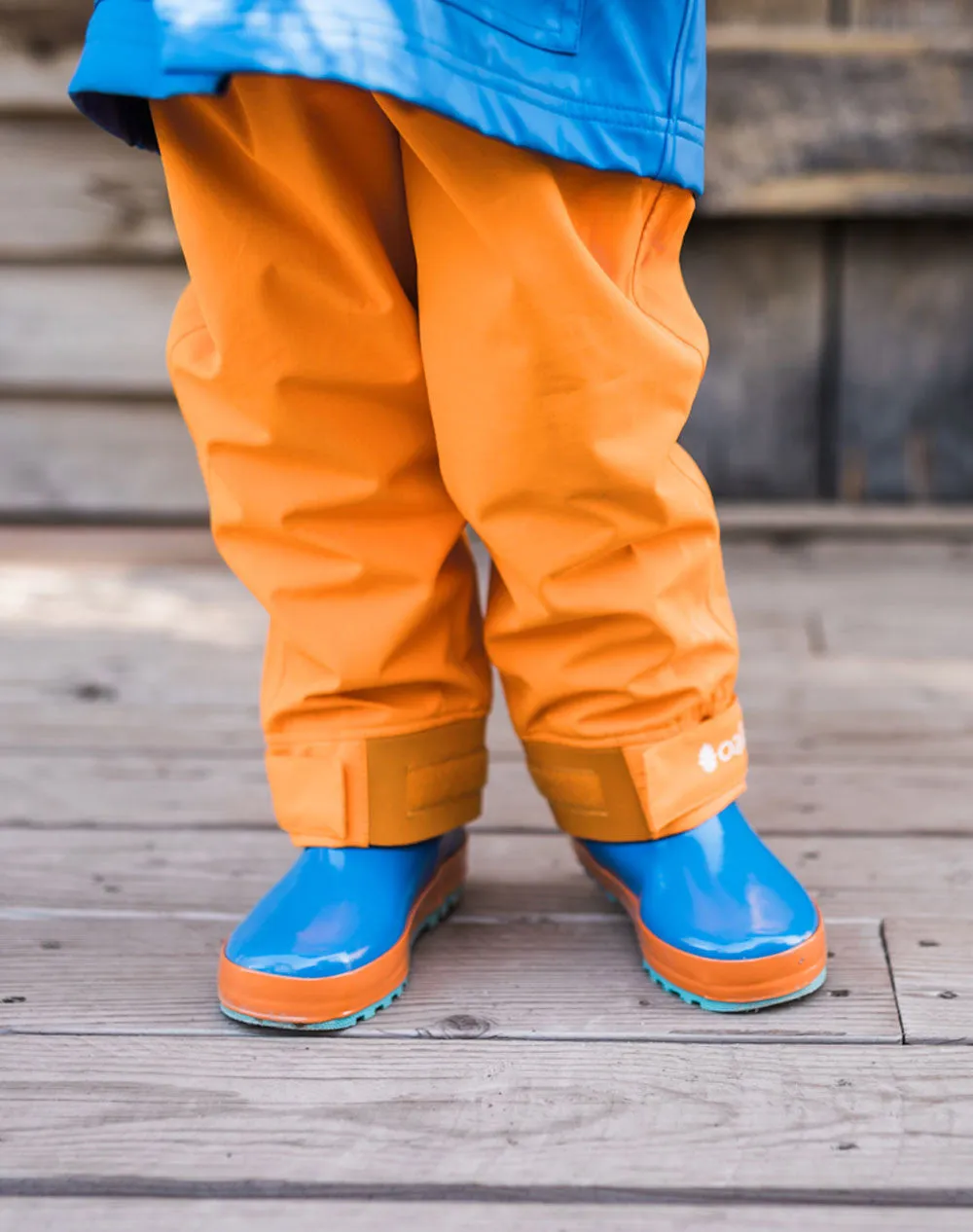 Oakiwear Kids Waterproof Rain Pants Boys Girls, Lava Orange