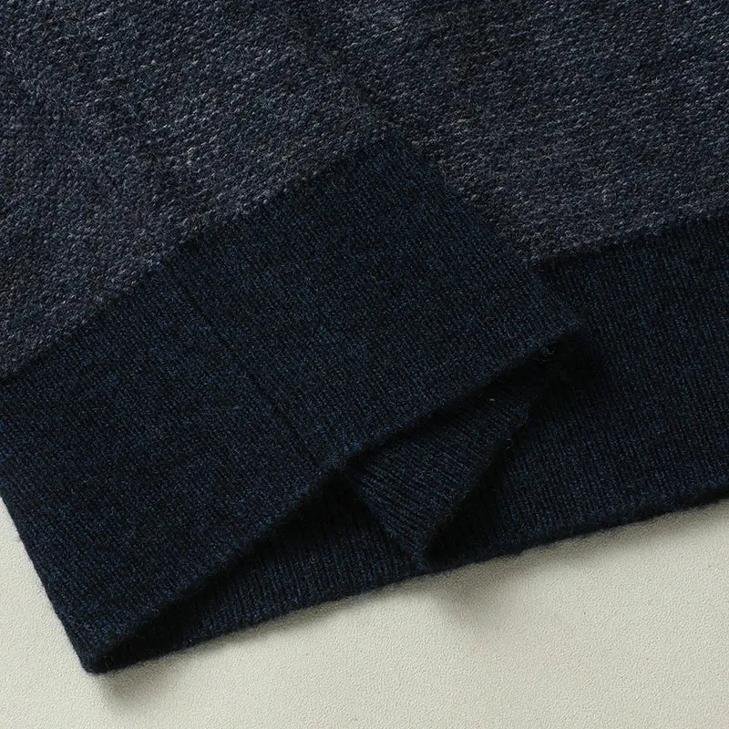 Obsidian Phoenix Luxury 100% Wool Sweater Vest - High-End Soft Warm Men’s Sleeveless V-Neck Pullover in Sizes Up to 8XL