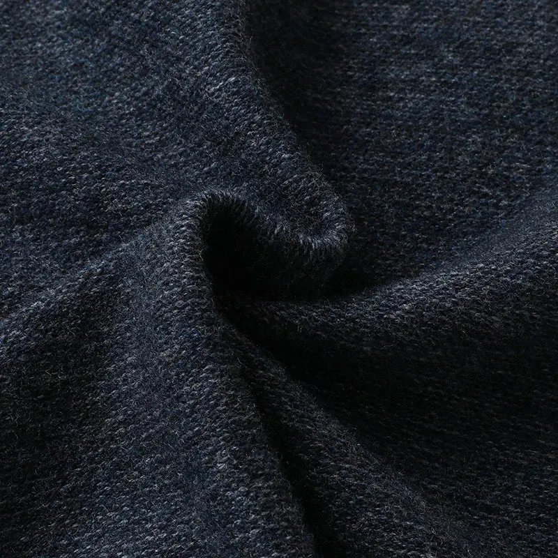 Obsidian Phoenix Luxury 100% Wool Sweater Vest - High-End Soft Warm Men’s Sleeveless V-Neck Pullover in Sizes Up to 8XL