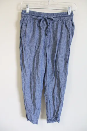 Old Navy Linen Blend Blue Ankle Pant | XS