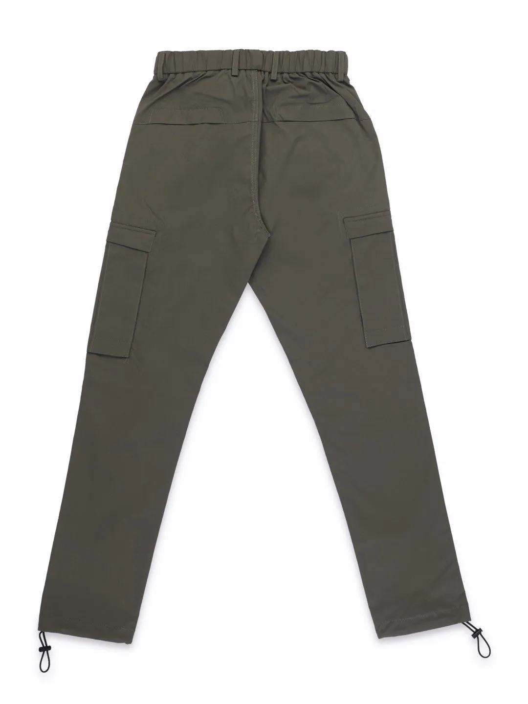 Olive Plain Cargo Pants