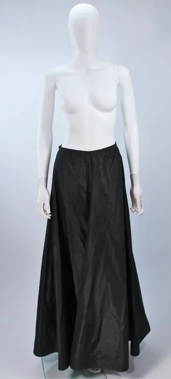 OSCAR DE LA RENTA  Black Satin Gown and Jacket Size 8