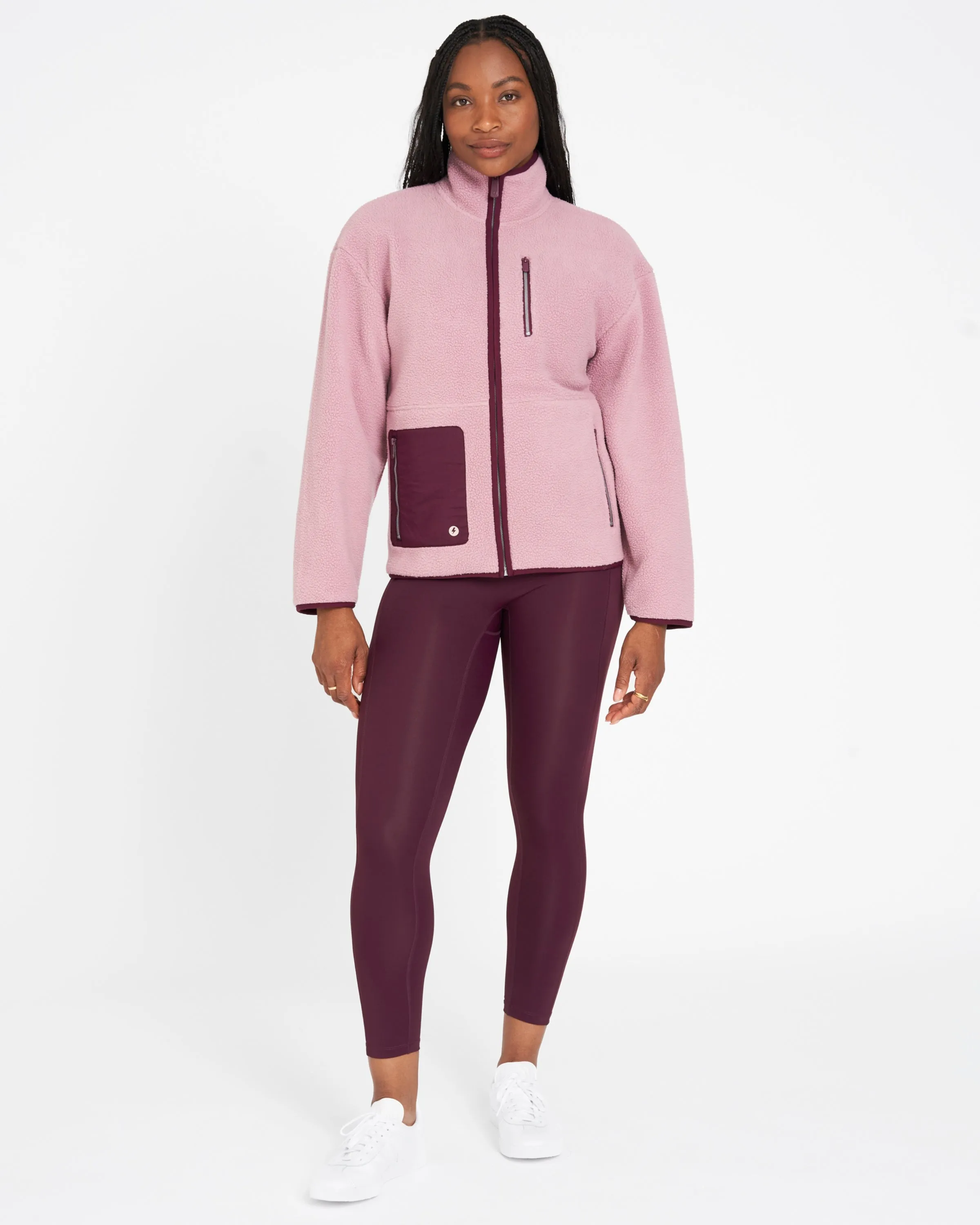OUTSIDER Zip Up Fleece Elderberry
