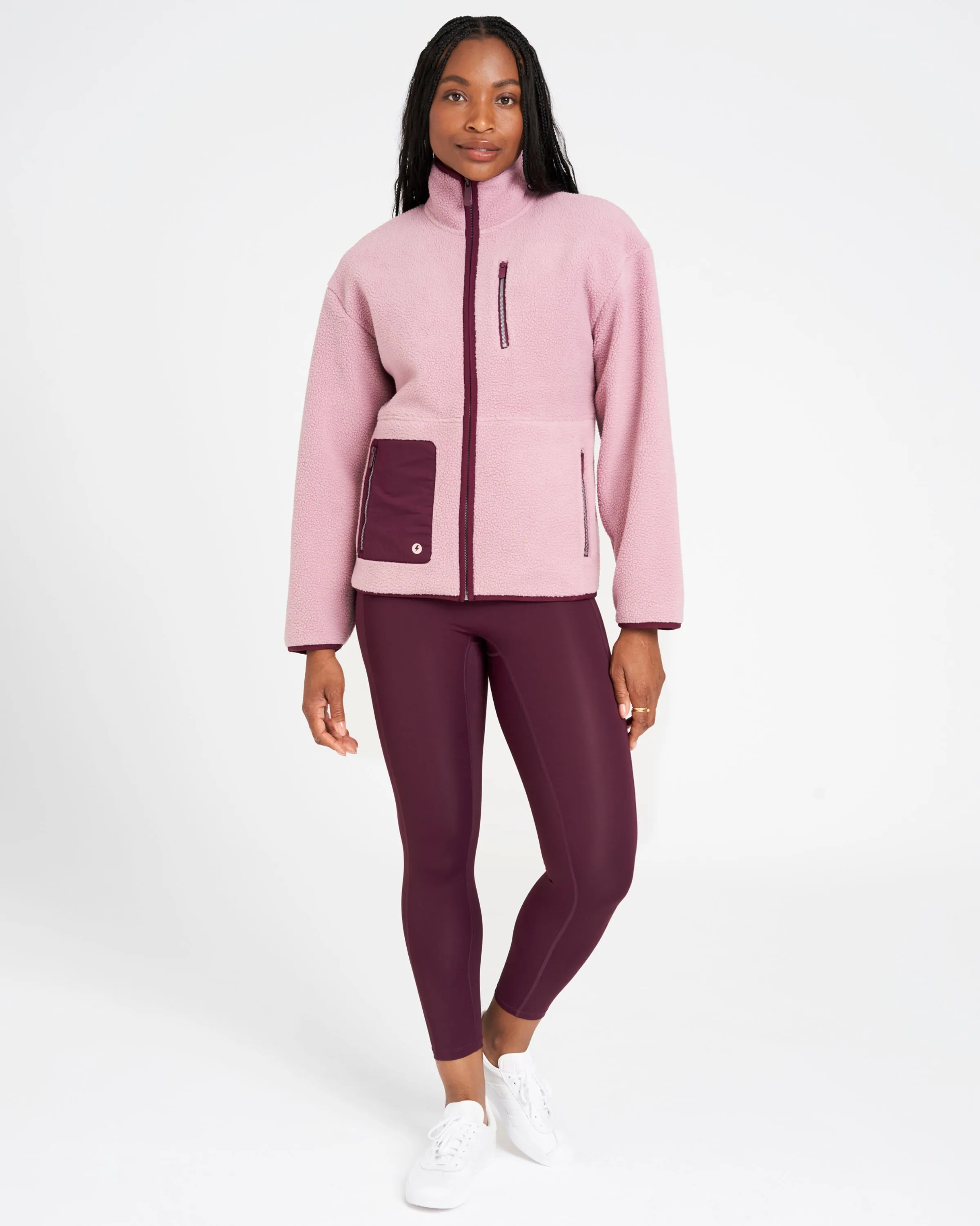 OUTSIDER Zip Up Fleece Elderberry