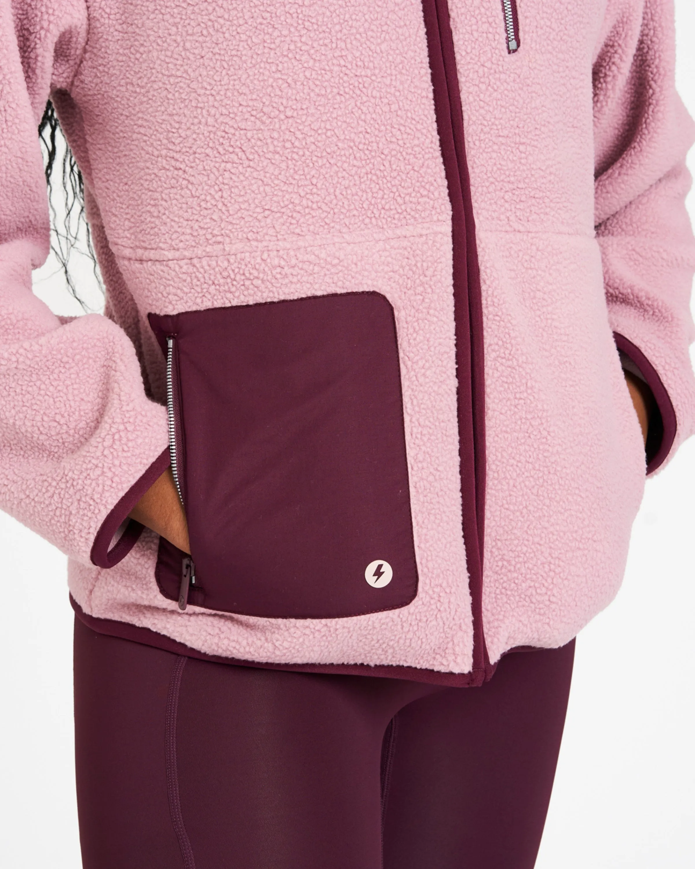 OUTSIDER Zip Up Fleece Elderberry