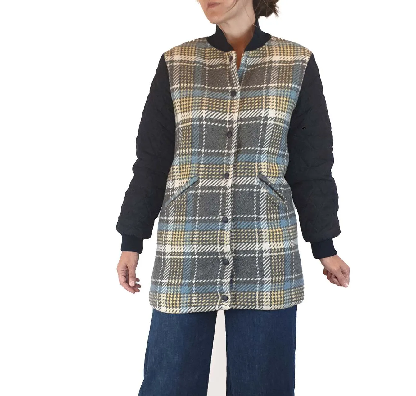Pado Kr quilted wool mix coat size S