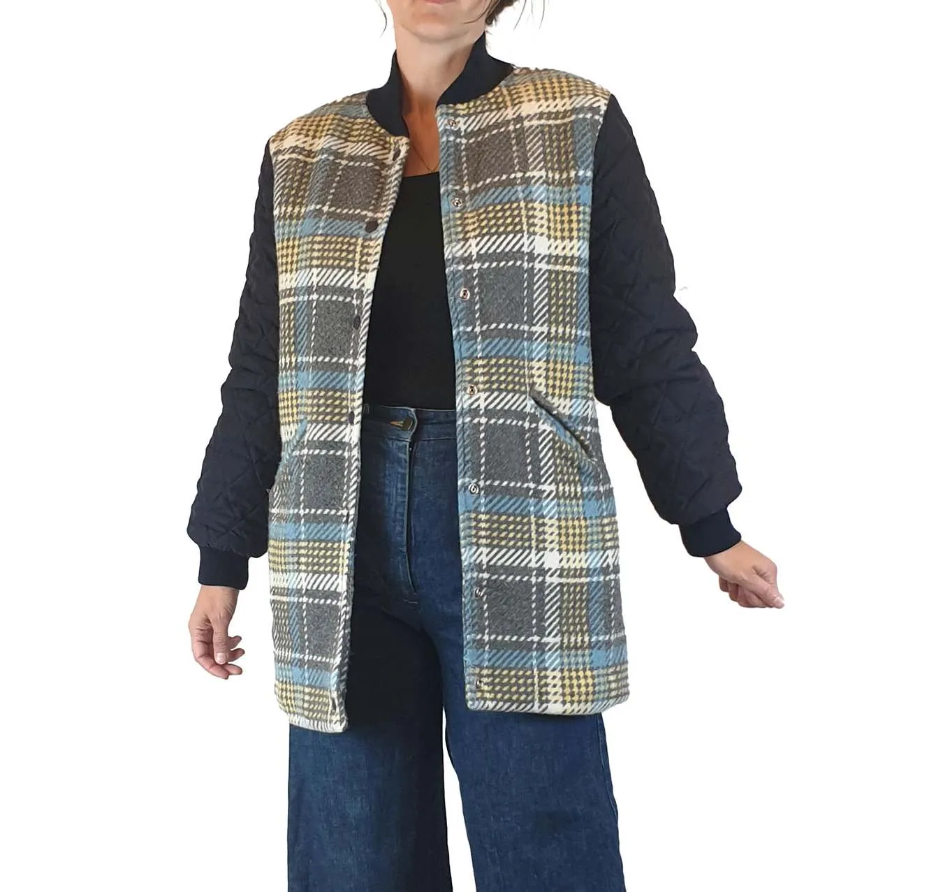 Pado Kr quilted wool mix coat size S