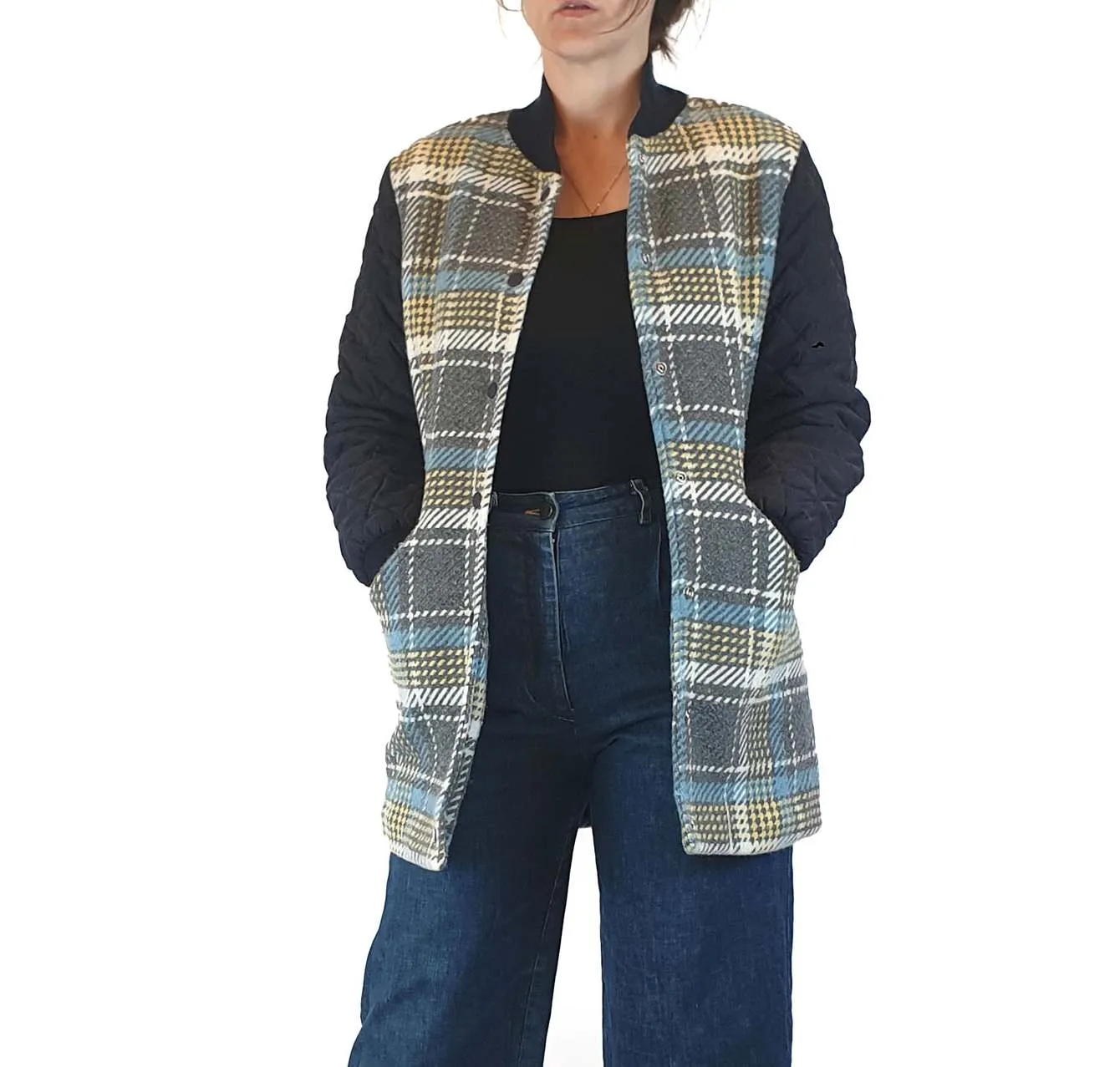 Pado Kr quilted wool mix coat size S