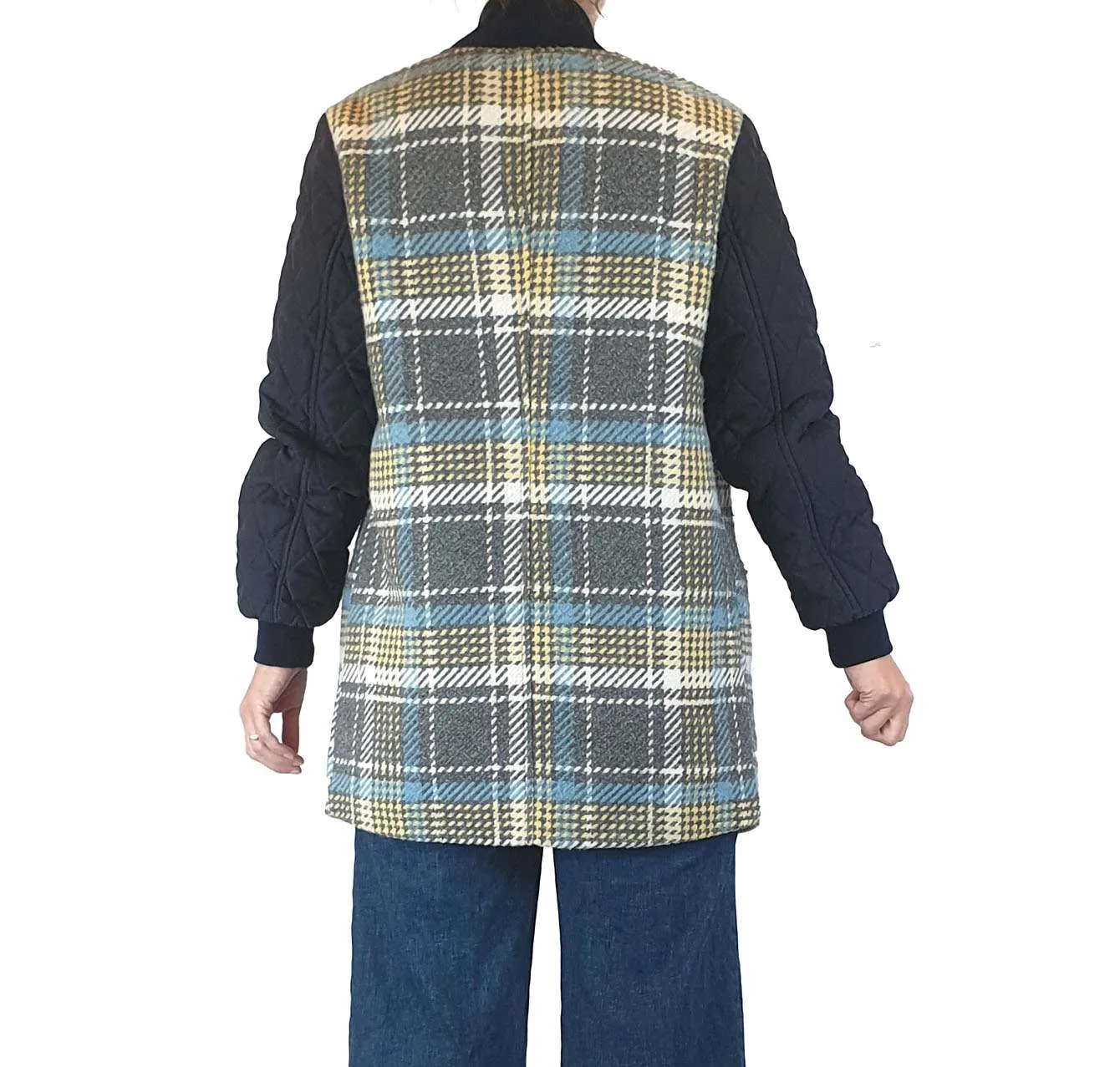 Pado Kr quilted wool mix coat size S