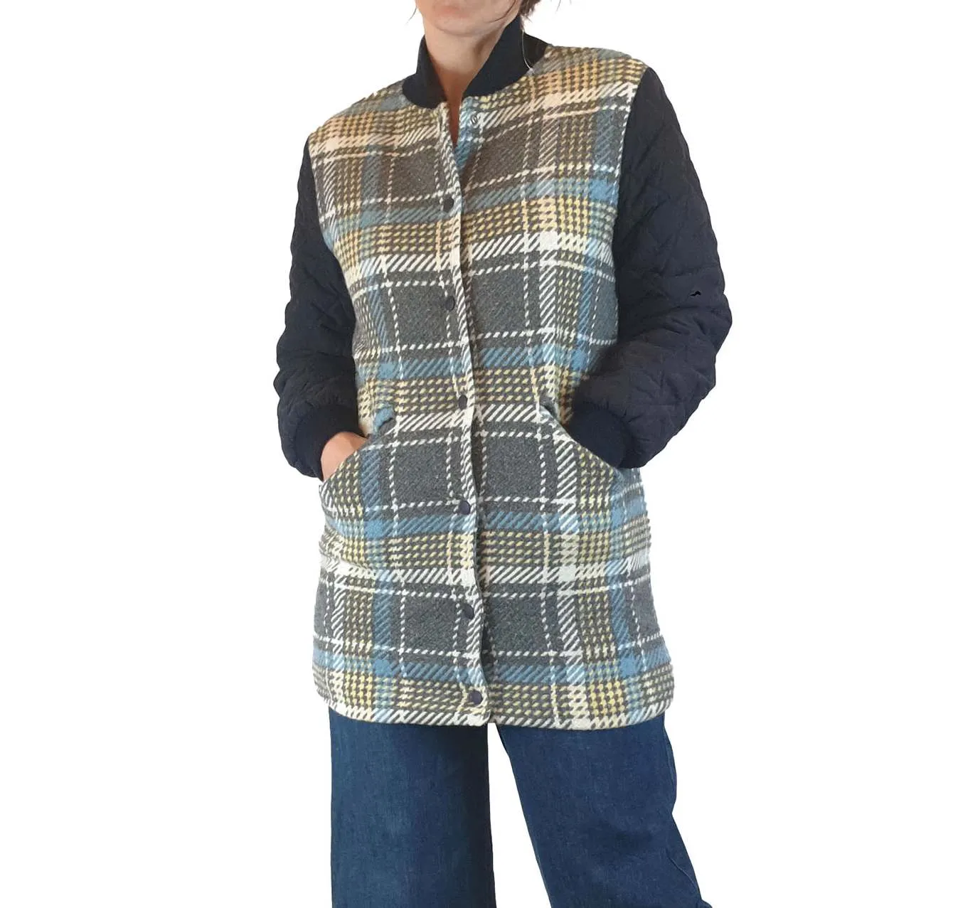 Pado Kr quilted wool mix coat size S