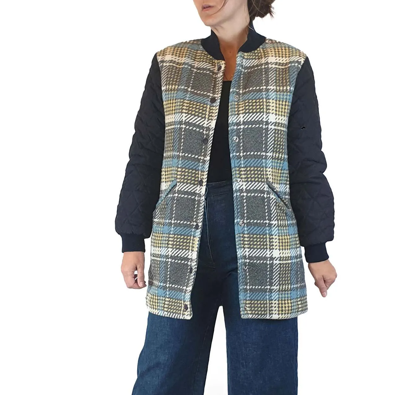 Pado Kr quilted wool mix coat size S