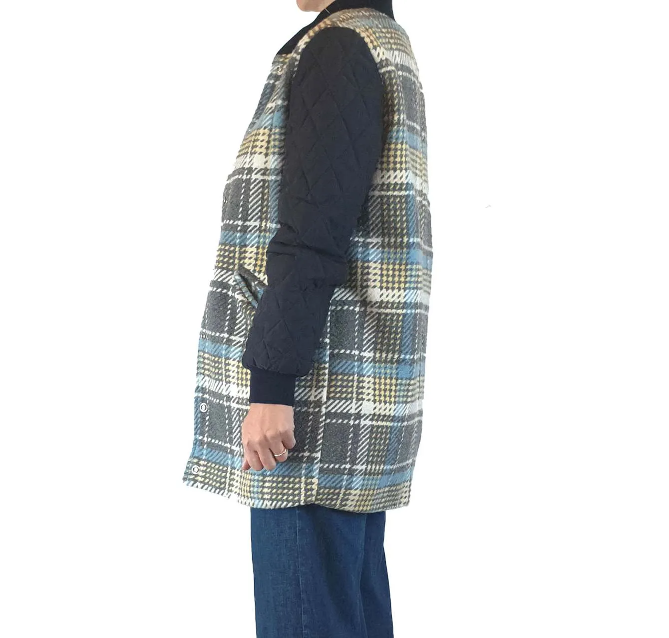 Pado Kr quilted wool mix coat size S