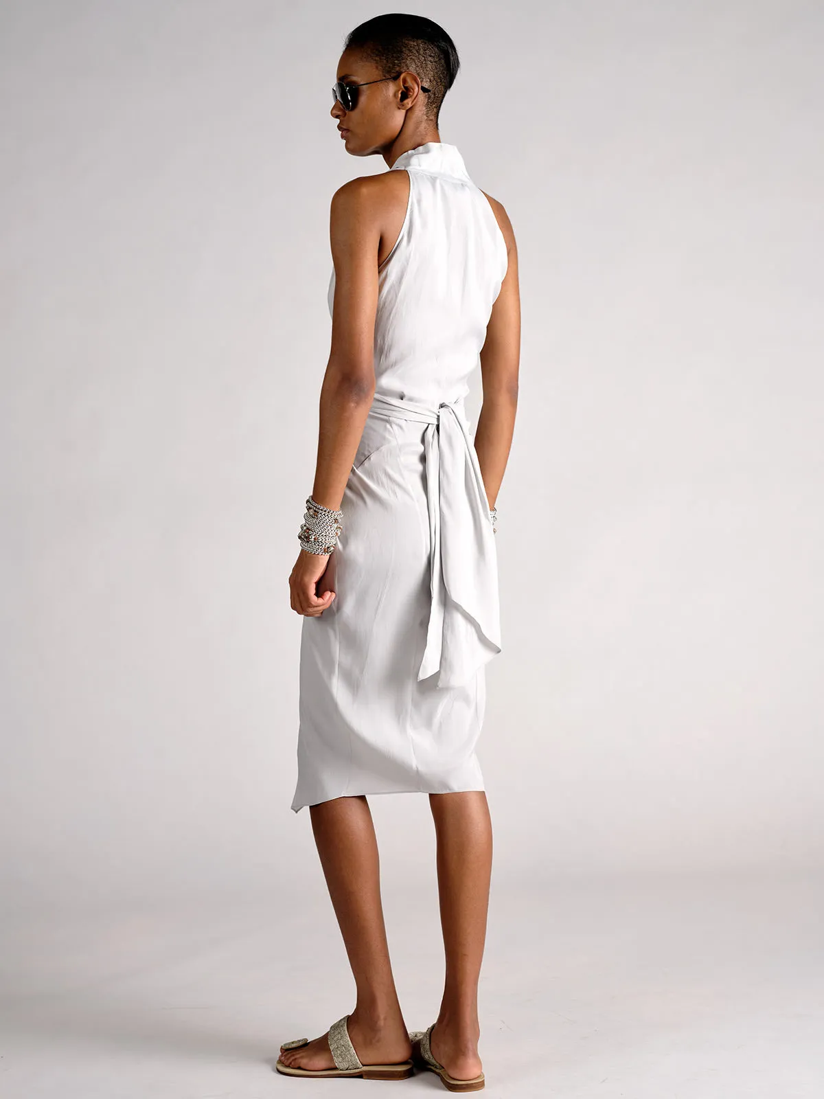 Parachute Silk Wrap Dress
