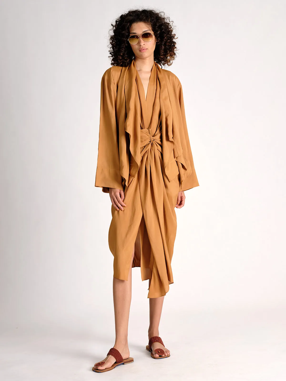 Parachute Silk Wrap Dress