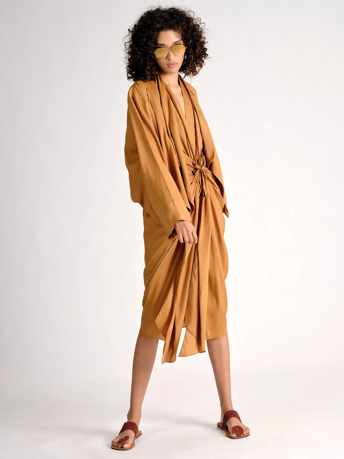Parachute Silk Wrap Dress
