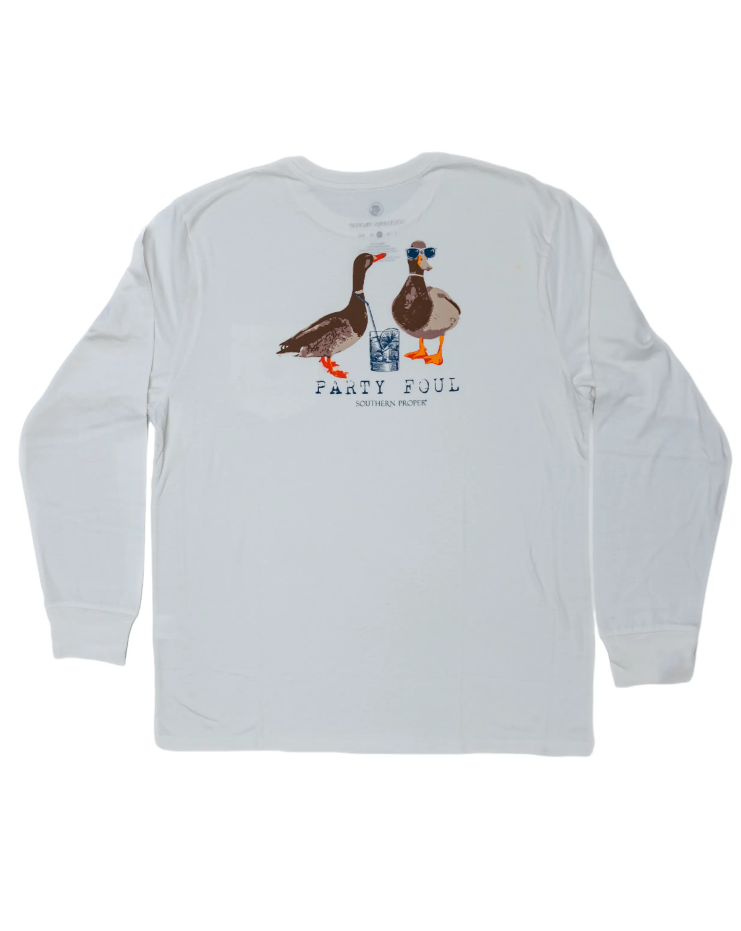 Party Foul LS Tee - White