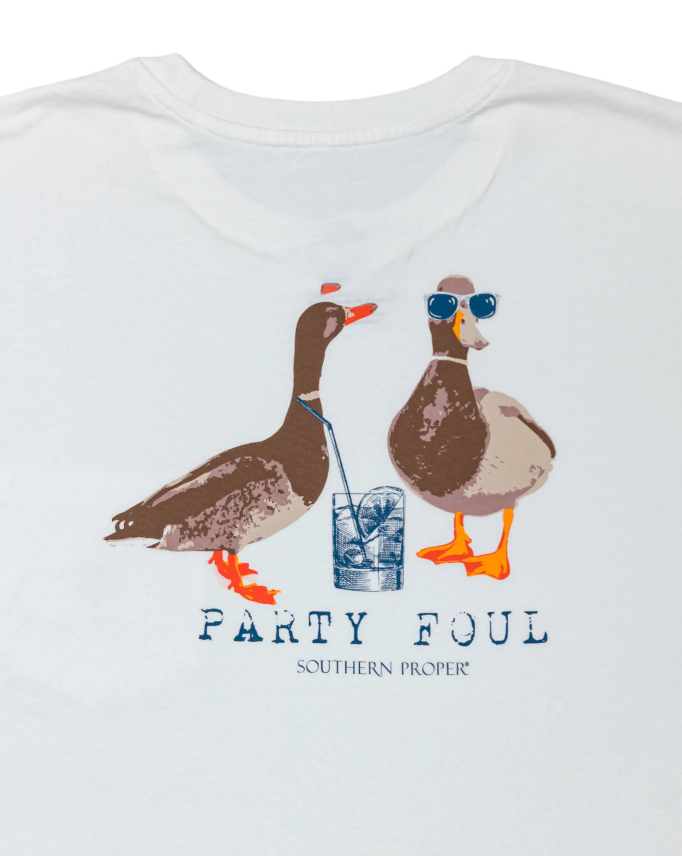 Party Foul LS Tee - White