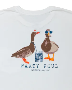 Party Foul LS Tee - White