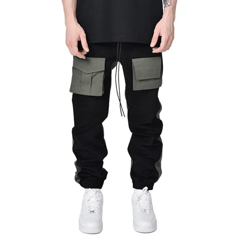 Patchwork Pockets Cargo Pants