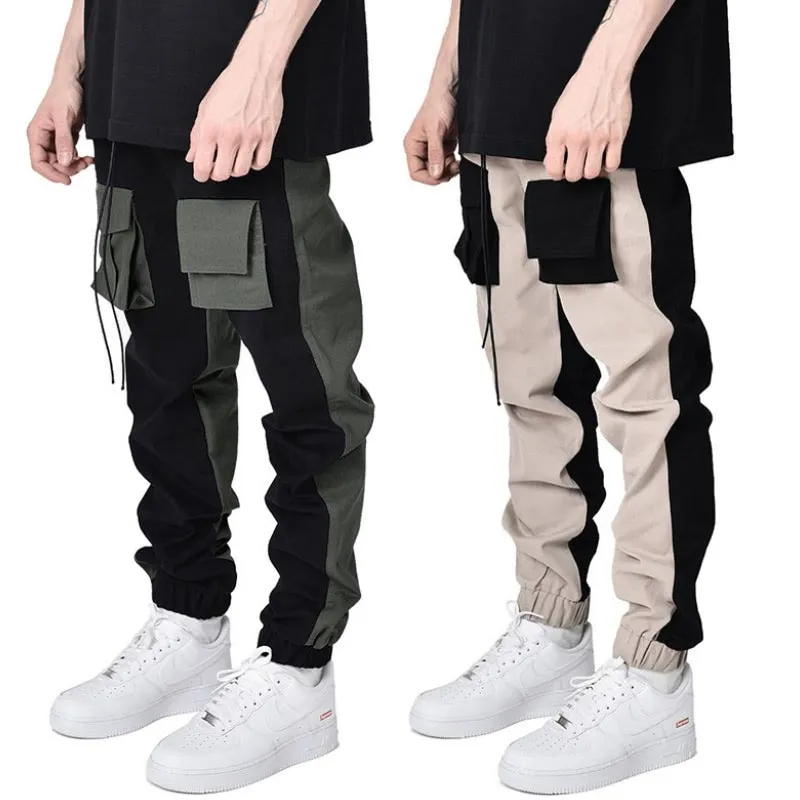 Patchwork Pockets Cargo Pants