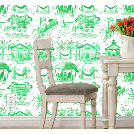 Pawleys Island Toile Peel and Stick Wallpaper in 7 Colors!!!!