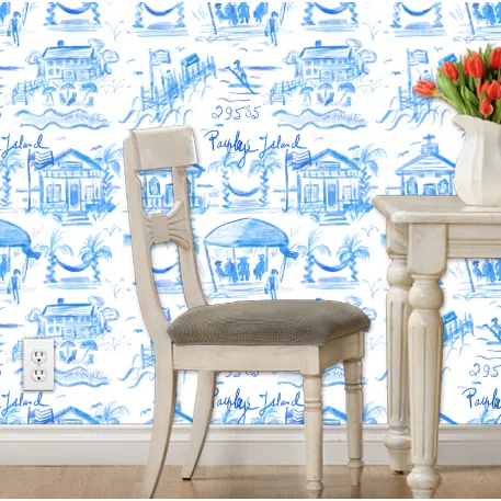 Pawleys Island Toile Peel and Stick Wallpaper in 7 Colors!!!!
