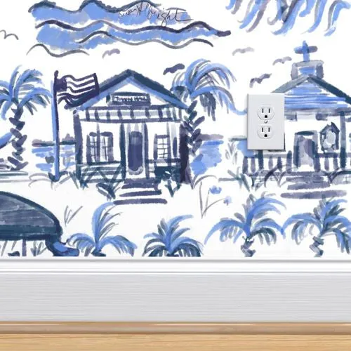 Pawleys Island Toile Peel and Stick Wallpaper in 7 Colors!!!!