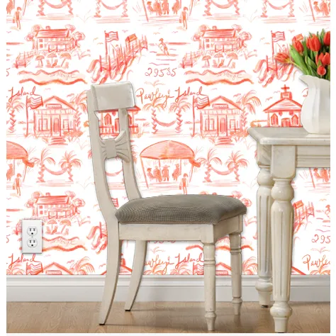 Pawleys Island Toile Peel and Stick Wallpaper in 7 Colors!!!!