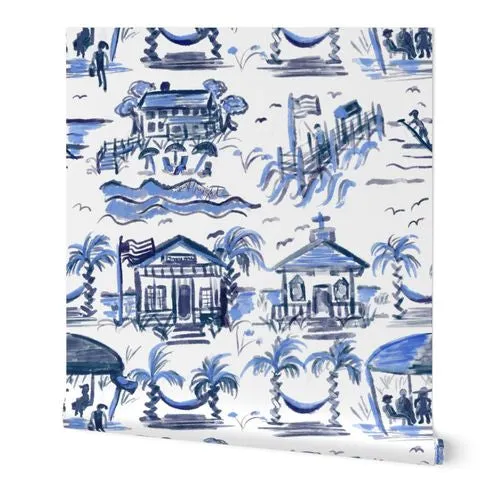Pawleys Island Toile Peel and Stick Wallpaper in 7 Colors!!!!