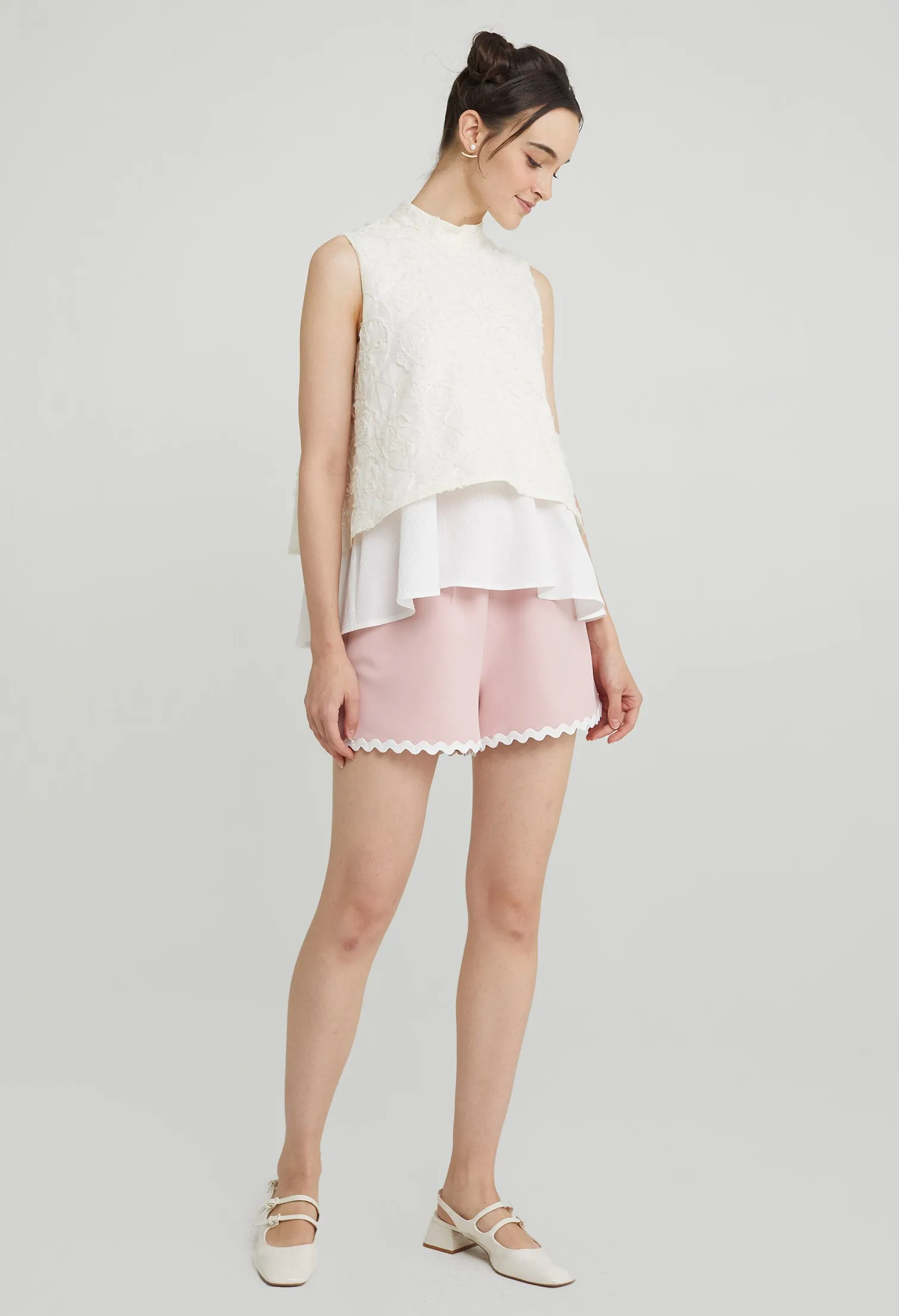 Peony Embroidered Sleeveless Top