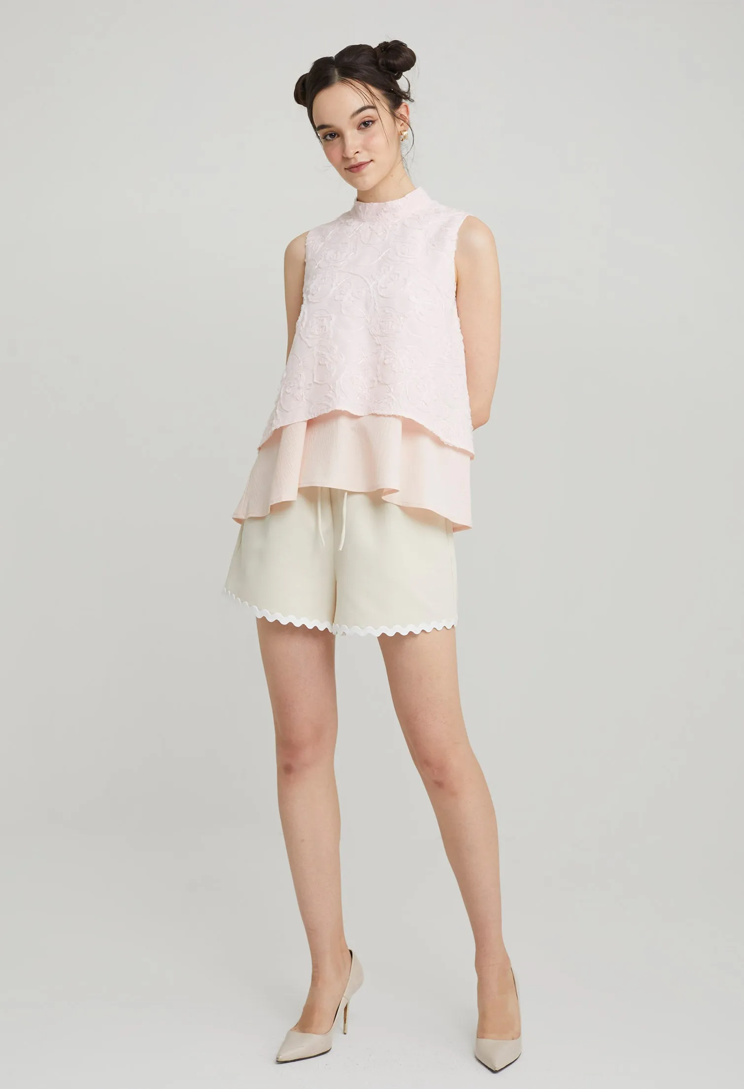 Peony Embroidered Sleeveless Top