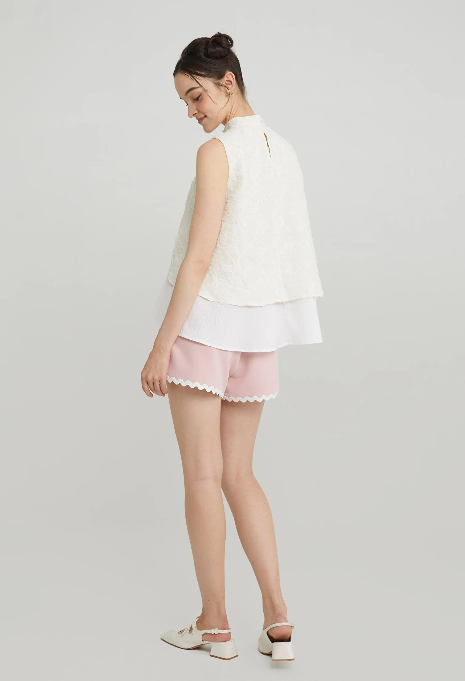 Peony Embroidered Sleeveless Top