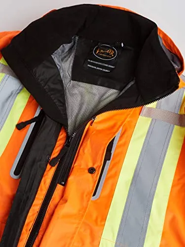 Pioneer V1130150 Premium Hi-Viz Waterproof Safety Jacket with Cell Phone Pocket