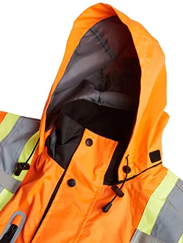 Pioneer V1130150 Premium Hi-Viz Waterproof Safety Jacket with Cell Phone Pocket
