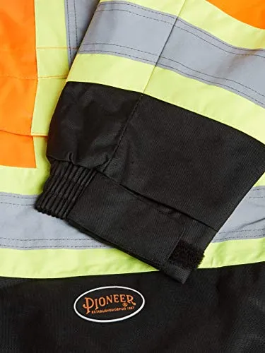 Pioneer V1130150 Premium Hi-Viz Waterproof Safety Jacket with Cell Phone Pocket