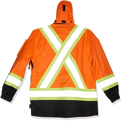 Pioneer V1130150 Premium Hi-Viz Waterproof Safety Jacket with Cell Phone Pocket