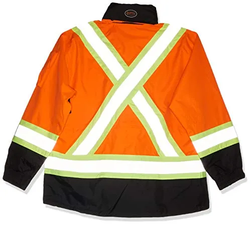 Pioneer V1130150 Premium Hi-Viz Waterproof Safety Jacket with Cell Phone Pocket