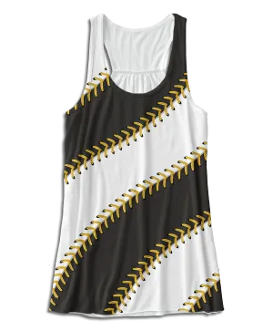 Pittsburgh Ball Stitch Racerback Tank Top