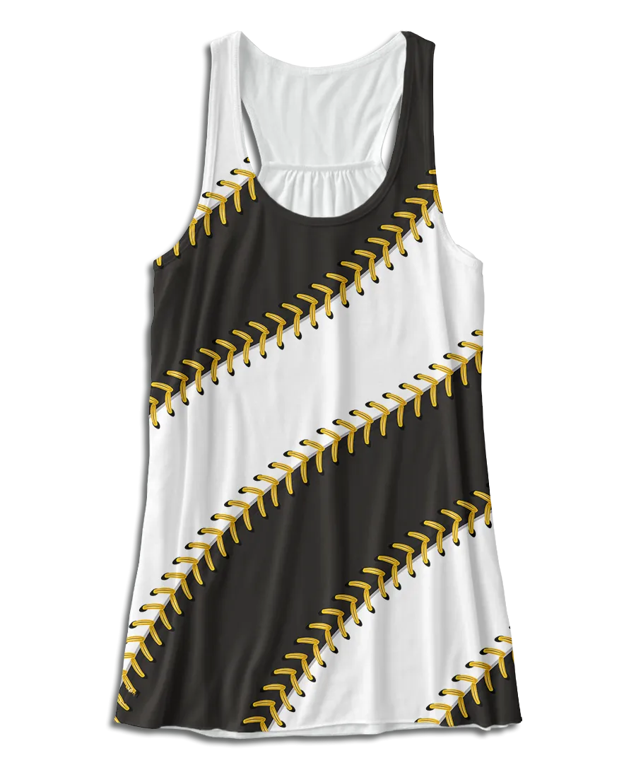 Pittsburgh Ball Stitch Racerback Tank Top